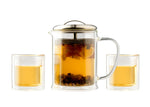 Load image into Gallery viewer, 3pc Double Wall Tea Strainer/Tea Cup Set
